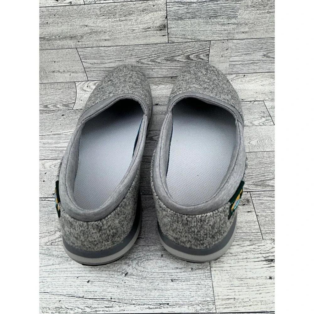 LL Bean Womens Everyday Slip-On Shoes Gray Knit Loafers 503514‎ Size 9 Medium